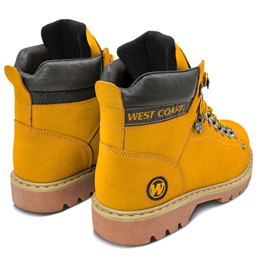 Bota West Coast 08 Worker Classic Caramel Coffee Gum Unissex | Marrom Amarelo 4
