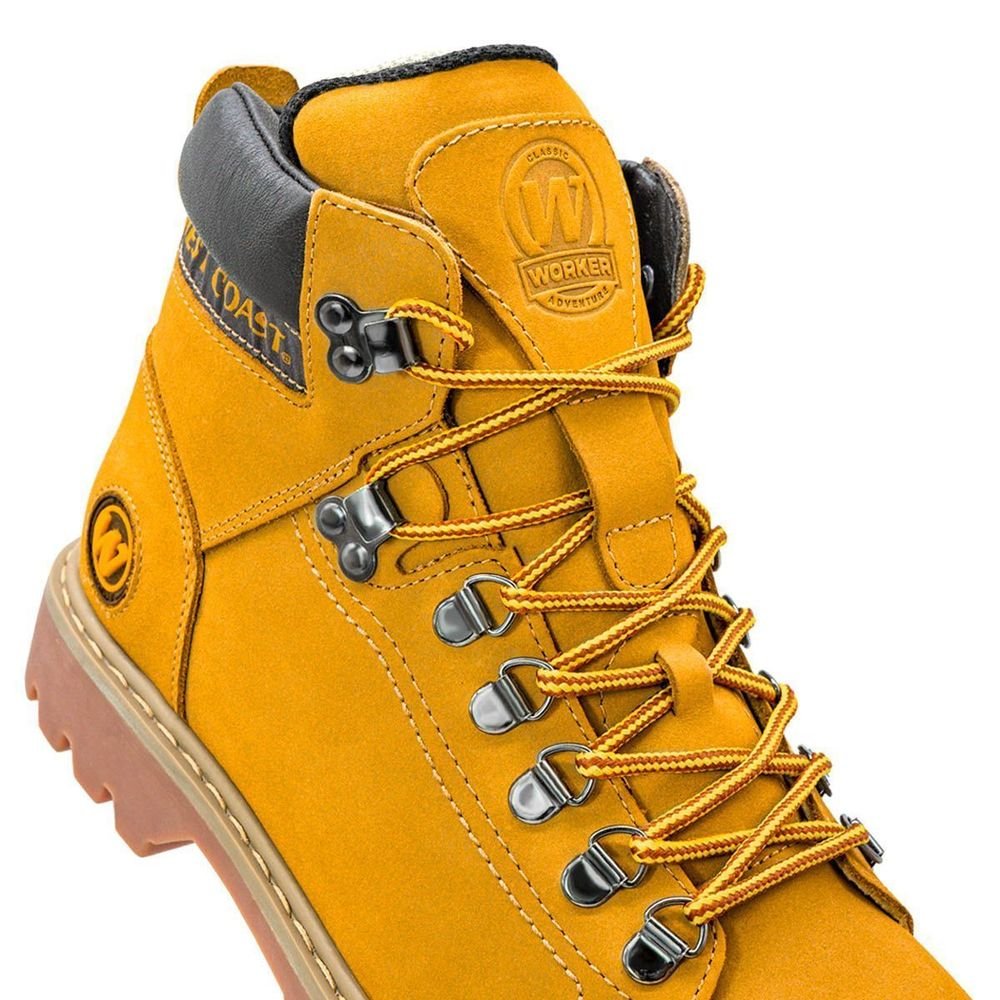 Bota West Coast 08 Worker Classic Caramel Coffee Gum Unissex | Marrom Amarelo 5