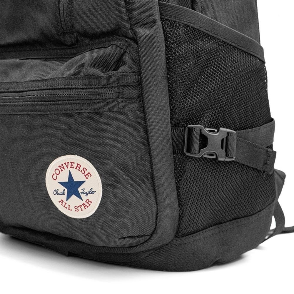 Mochila Converse Straight Edge Unissex | Preto Preto 4