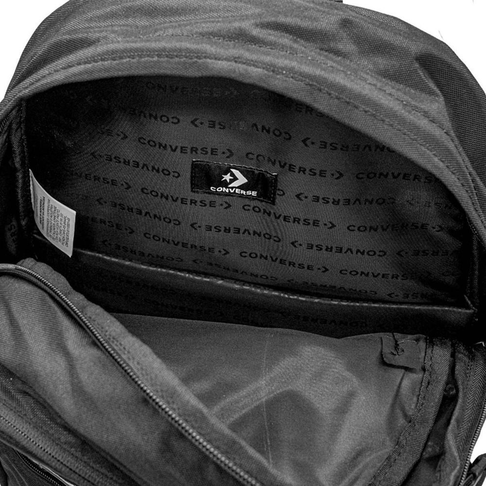 Mochila Converse Straight Edge Unissex | Preto Preto 6