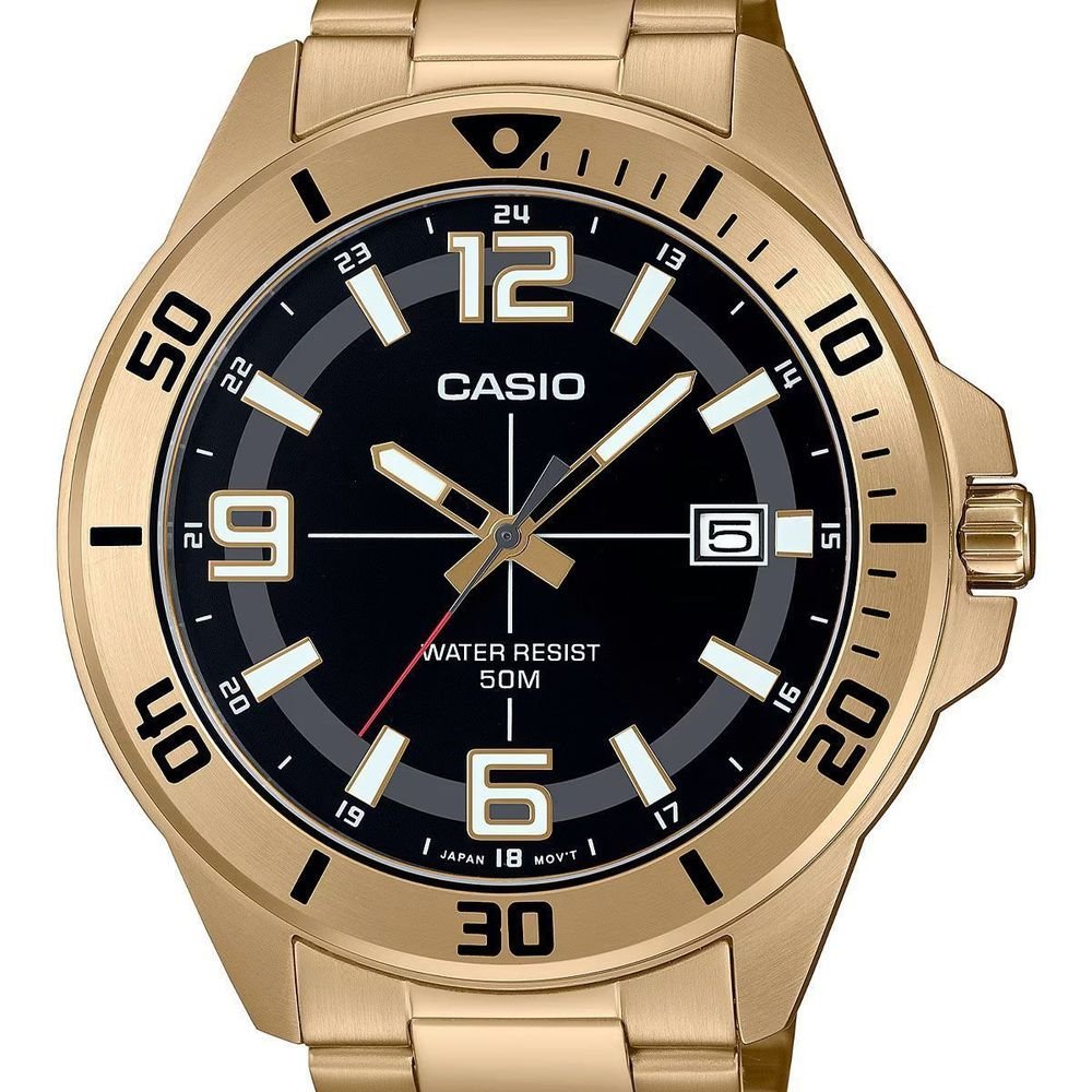 Relógio Casio Analógico Aço MTC-100G-1BVDF-SC | Dourado Dourado 2
