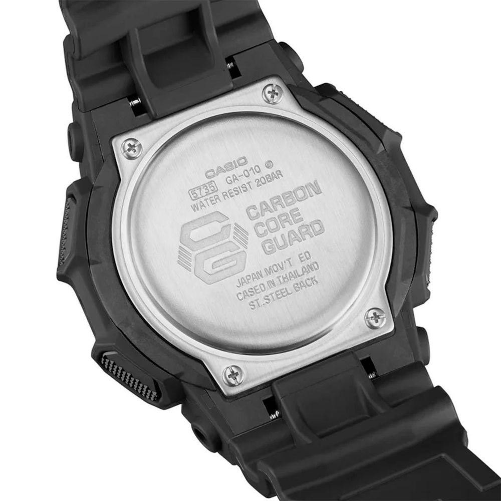 Relógio Casio Analógico Digital G-Shock GA-010-1ADR | Preto Preto 5