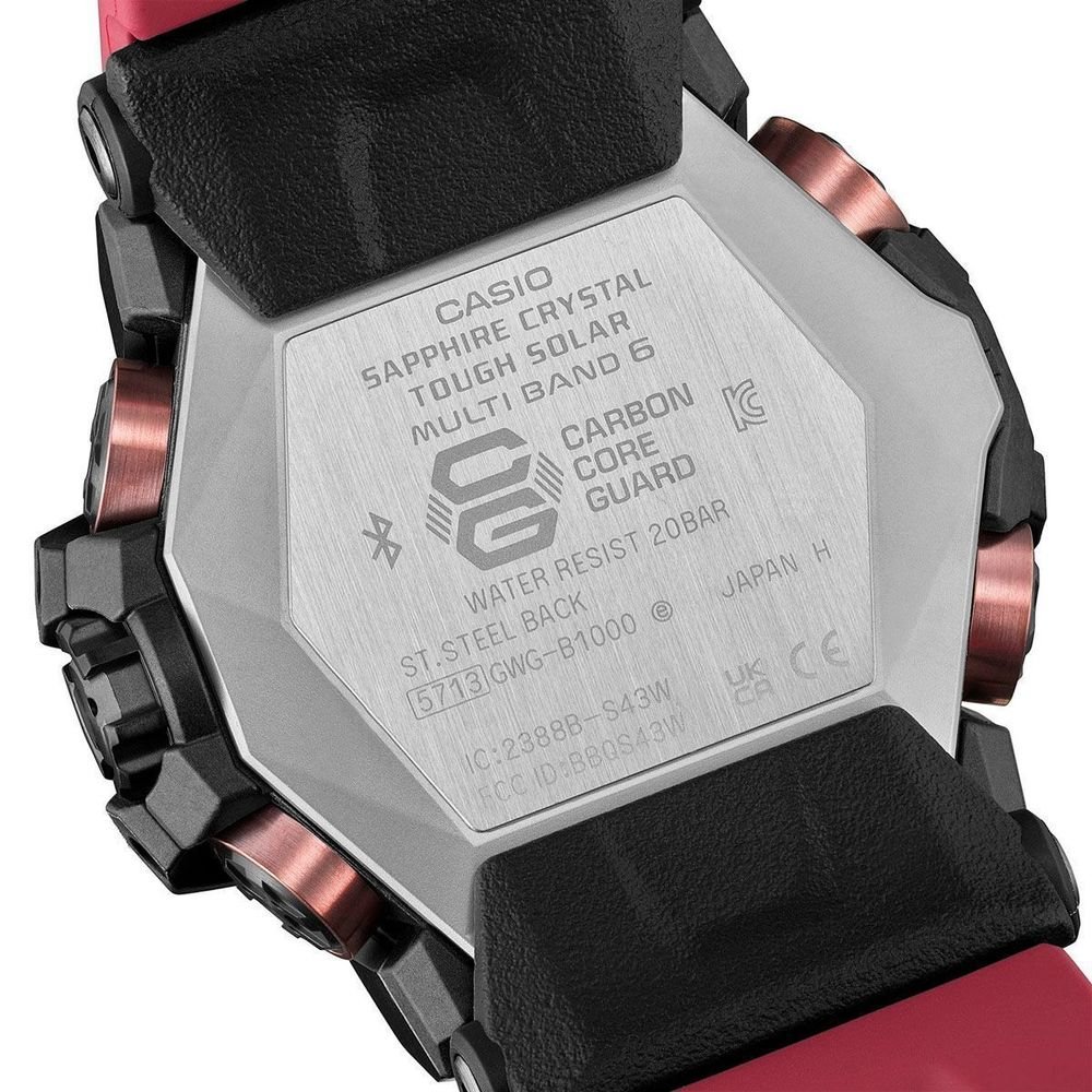 Relógio Casio G-Shock MUDMASTER GWG-B1000-1A4DR | Vermelho Preto/Vermelho 5