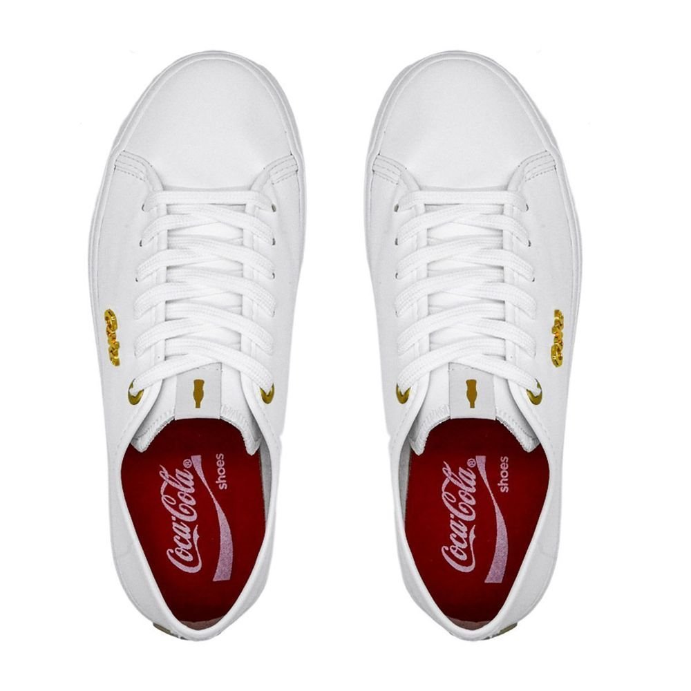 Tênis Coca Cola The Coke Town Unissex | Branco Branco 5