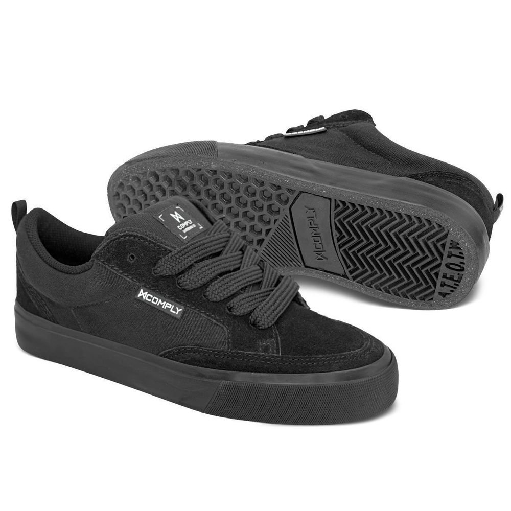 Tênis Comply Unissex Camurça Fat Lace Cave | Preto Preto 2