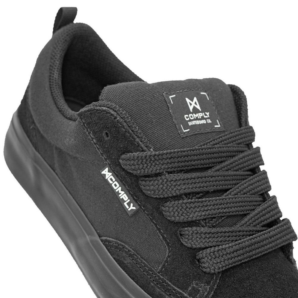 Tênis Comply Unissex Camurça Fat Lace Cave | Preto Preto 6