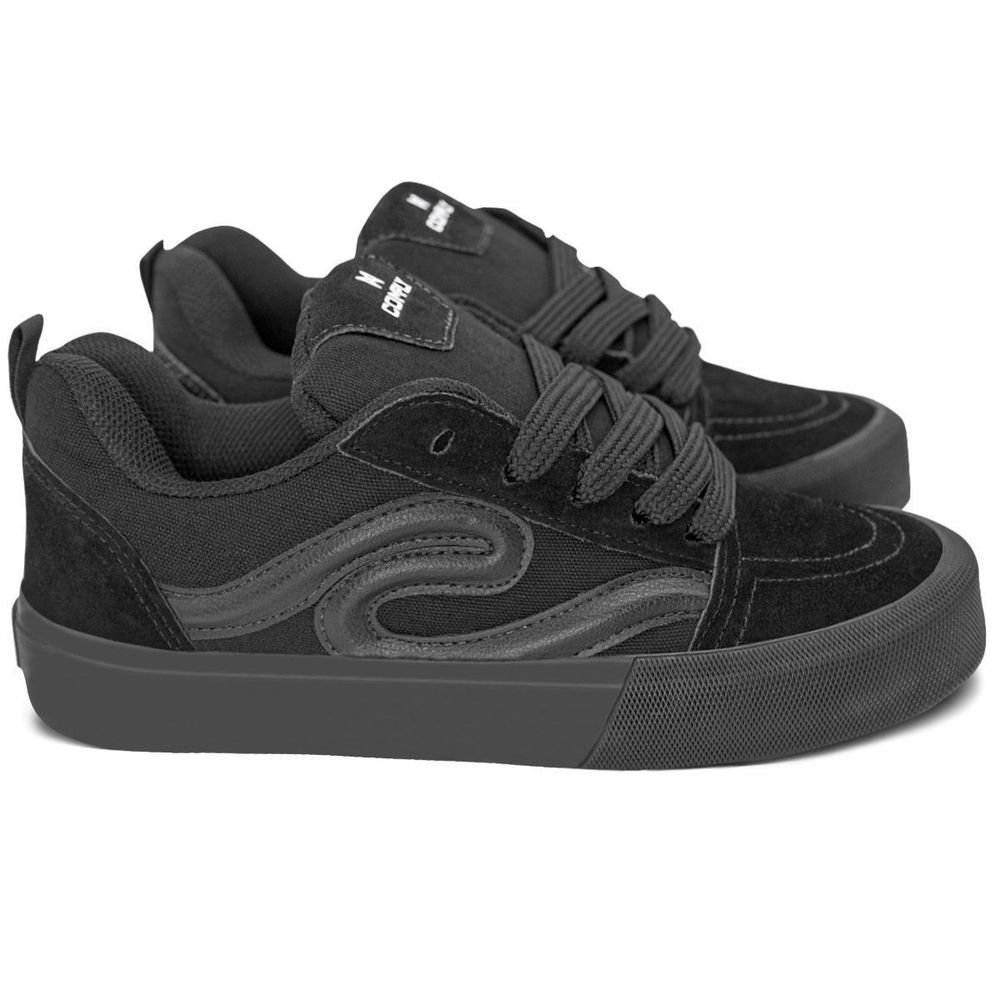 Tênis Comply Unissex Camurça Fat Lace Rogue All Black | Preto Preto 3