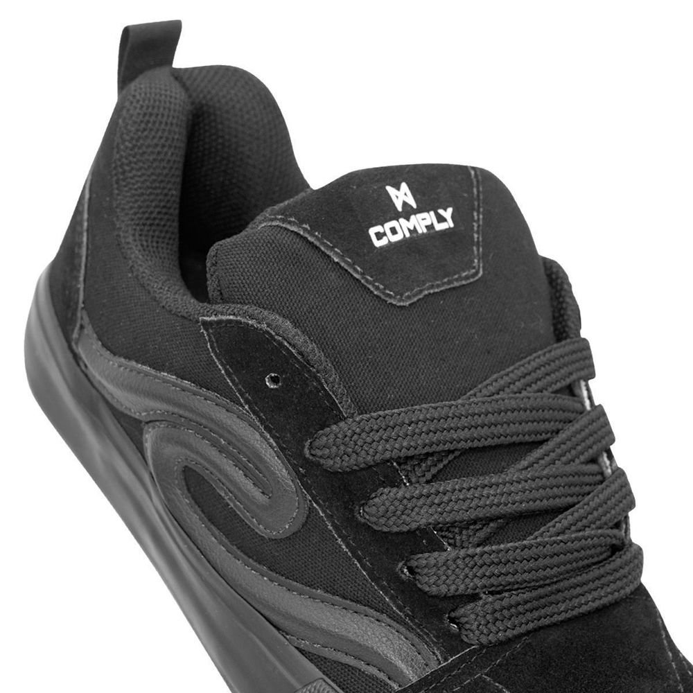 Tênis Comply Unissex Camurça Fat Lace Rogue All Black | Preto Preto 6