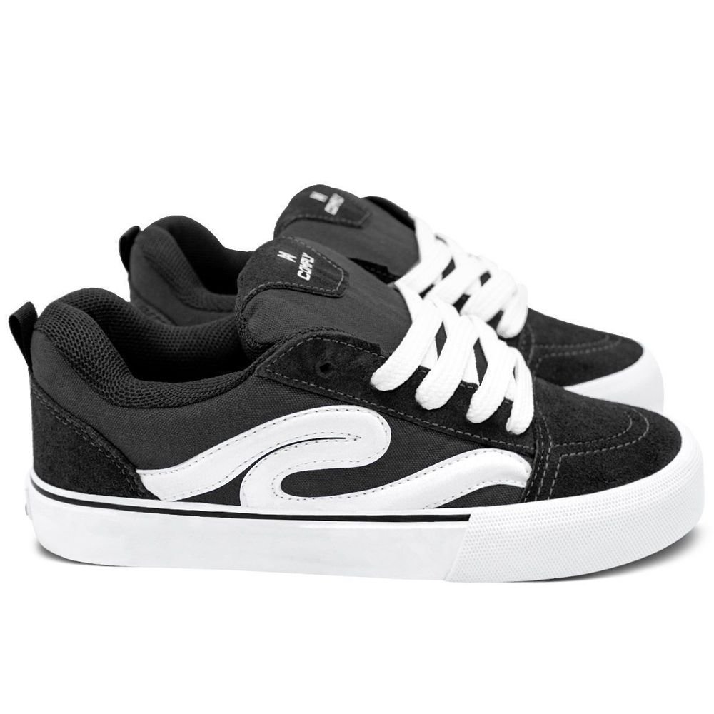 Tênis Comply Unissex Camurça Fat Lace Rogue | Preto Branco Preto 3