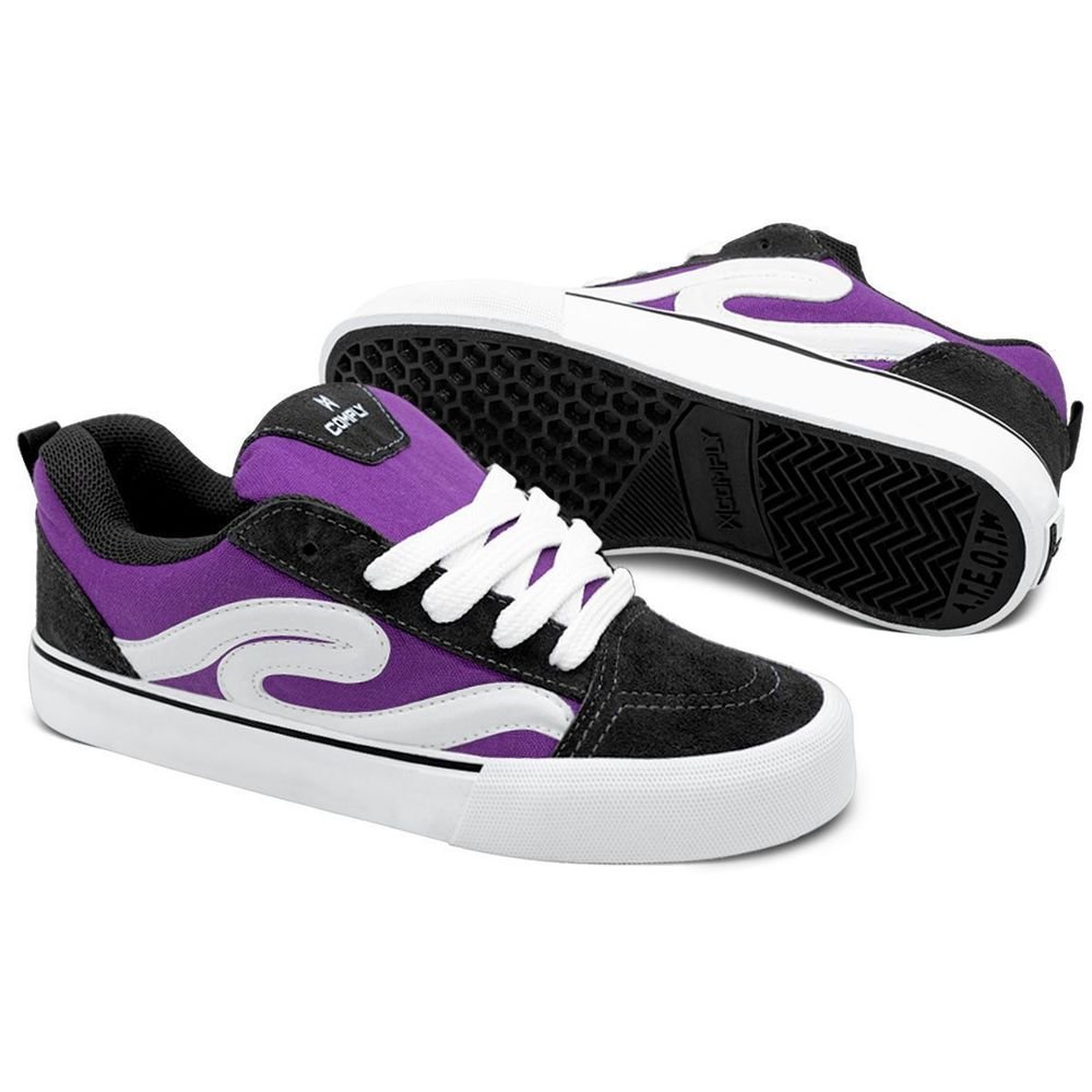 Tênis Comply Unissex Camurça Fat Lace Rogue | Preto Roxo Preto/Roxo 2