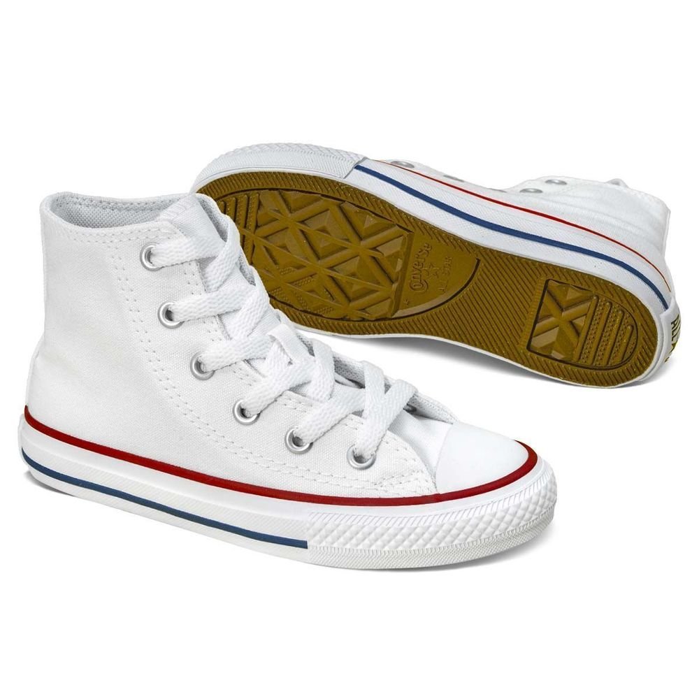 Tênis Converse Chuck Taylor All Star High Infantil | Branco Branco 2