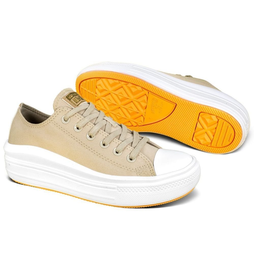 Tênis Converse Couro Chuck Taylor All Star Move | Bege Bege 2