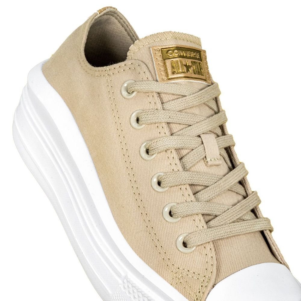 Tênis Converse Couro Chuck Taylor All Star Move | Bege Bege 6