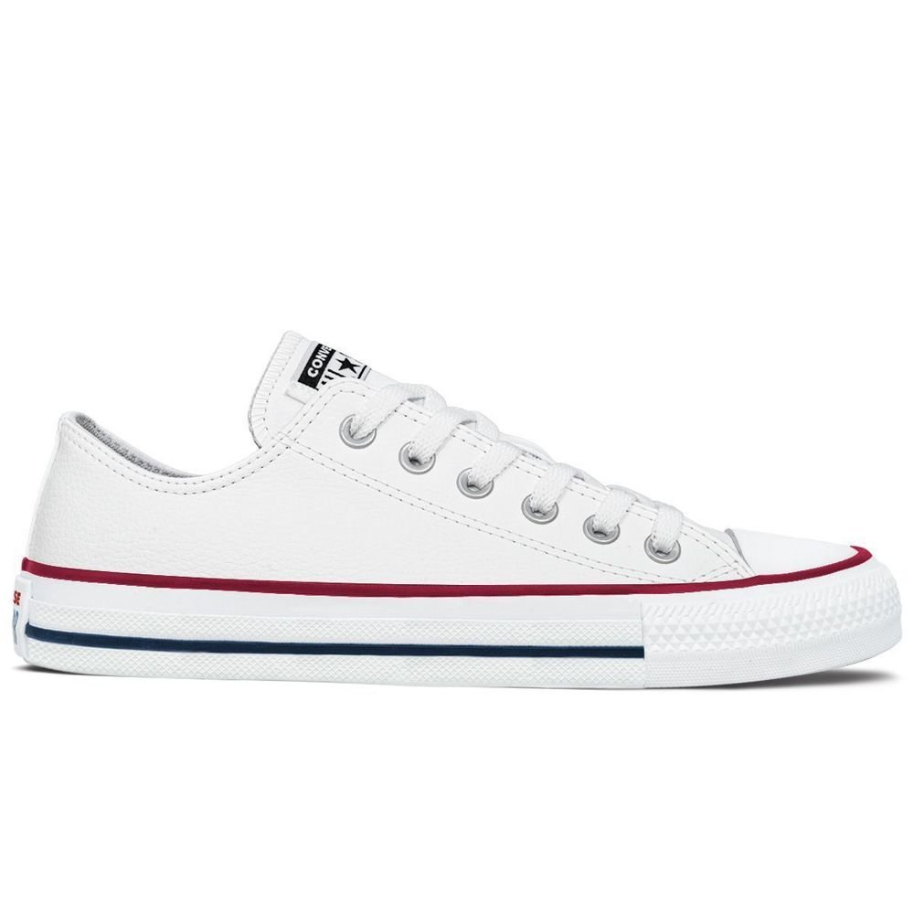 Tênis Converse Couro Unissex Cano Baixo Chuck Taylor All Star | Branco Branco 5