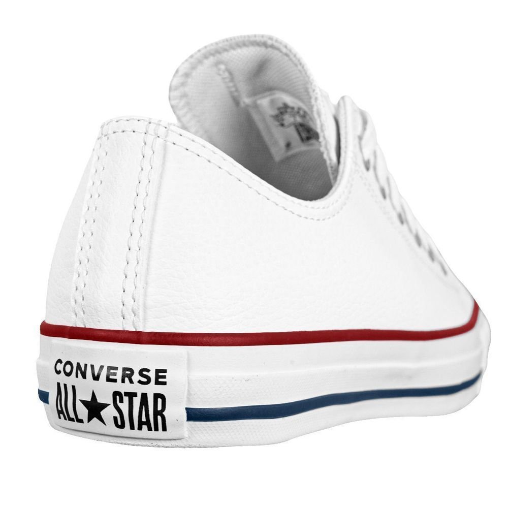 Tênis Converse Couro Unissex Cano Baixo Chuck Taylor All Star | Branco Branco 4