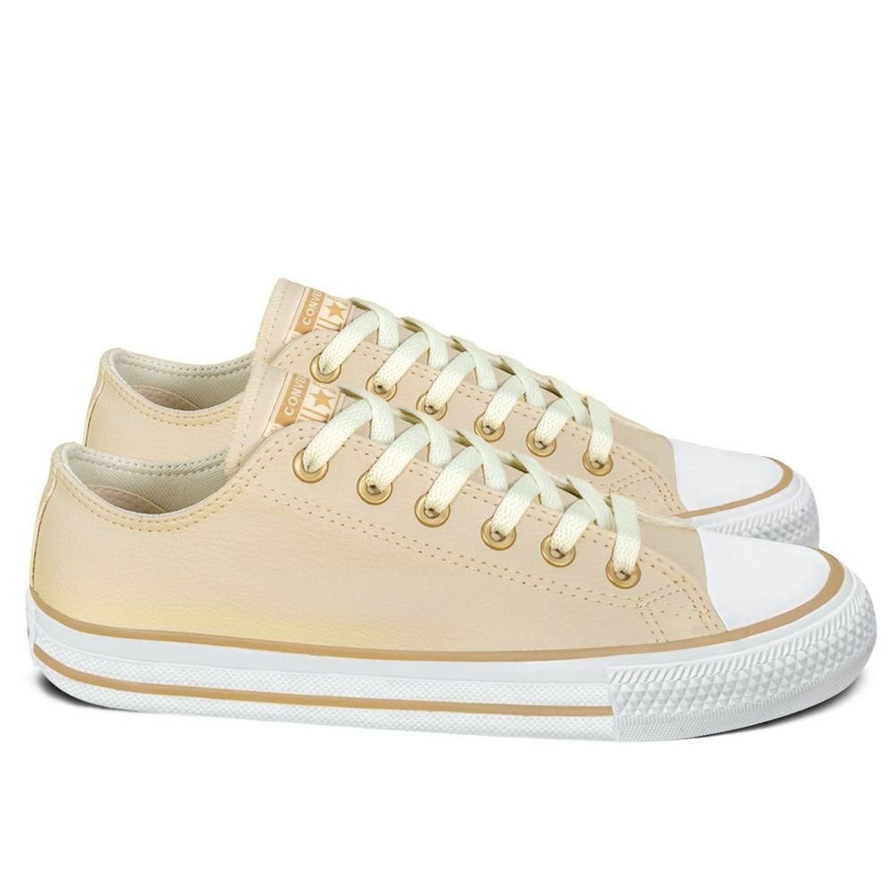 Tênis Converse Couro Unissex Chuck Taylor All Star | Nude Bege Bege 3