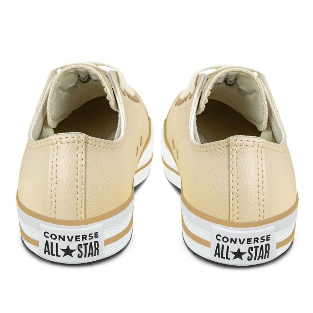 Tênis Converse Couro Unissex Chuck Taylor All Star | Nude Bege Bege 4