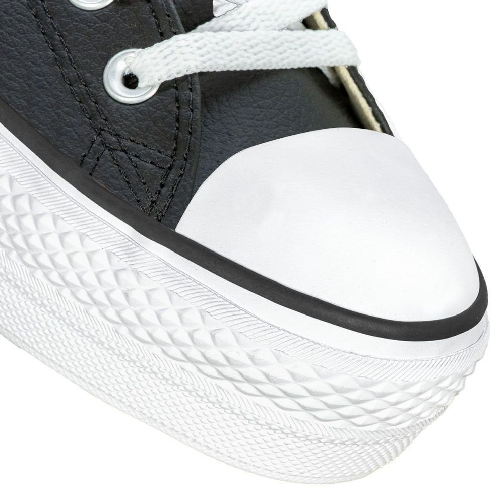 Tênis Converse Chuck Taylor All Star Lift Couro Unissex | Preto Branco Preto 6
