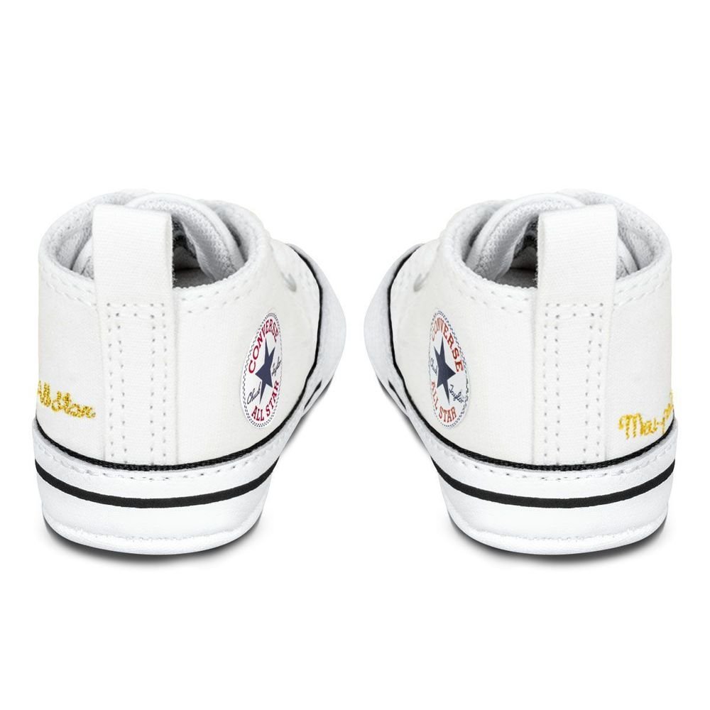 Tênis Converse Infantil Lona Chuck Taylor My First All Star |  Branco Branco 5