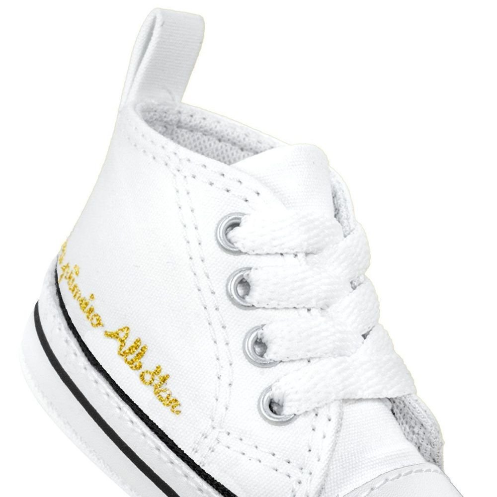 Tênis Converse Infantil Lona Chuck Taylor My First All Star |  Branco Branco 6