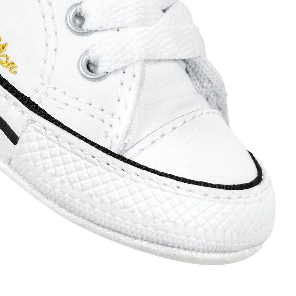 Tênis Converse Infantil Lona Chuck Taylor My First All Star |  Branco Branco 7