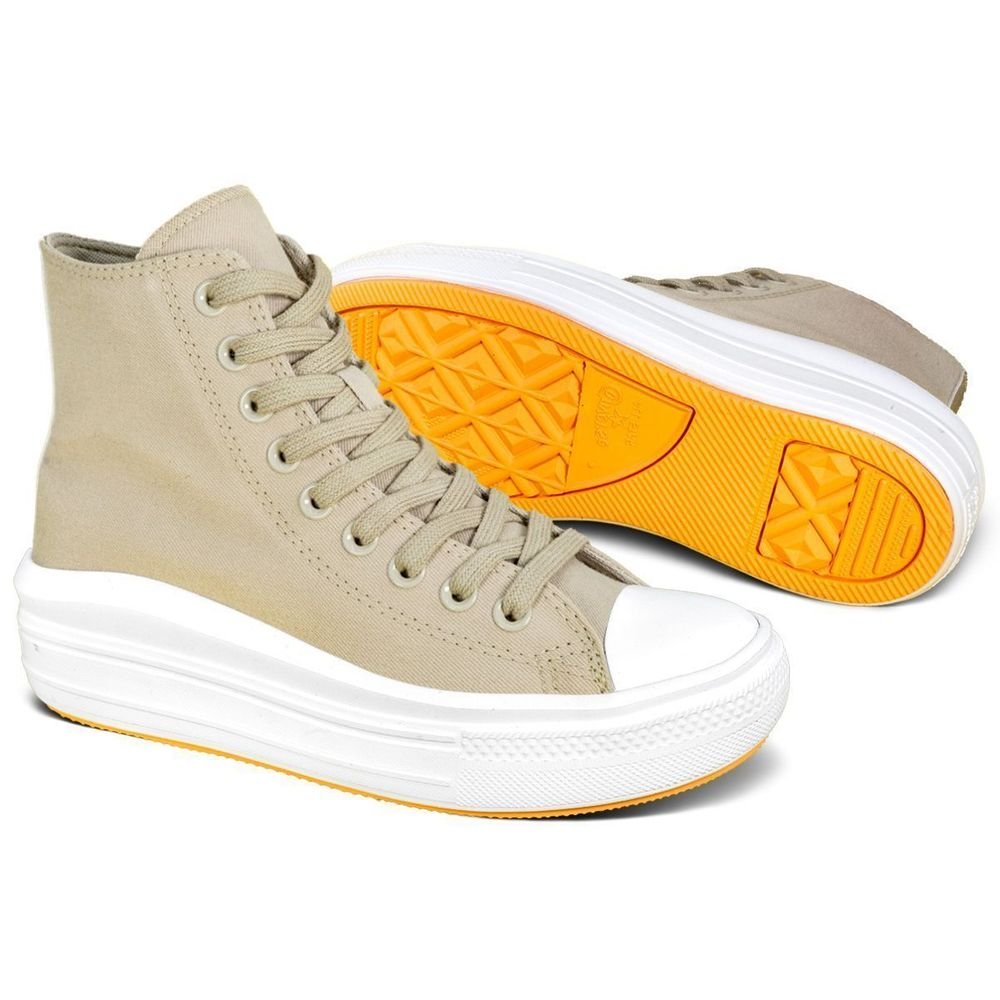 Tênis Converse Lona Unissex CA Chuck Taylor All Star Move | Nude Bege Bege 2