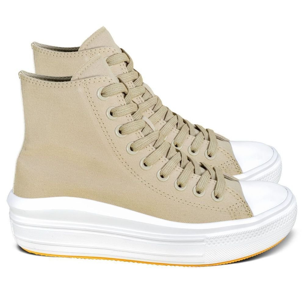 Tênis Converse Lona Unissex CA Chuck Taylor All Star Move | Nude Bege Bege 3