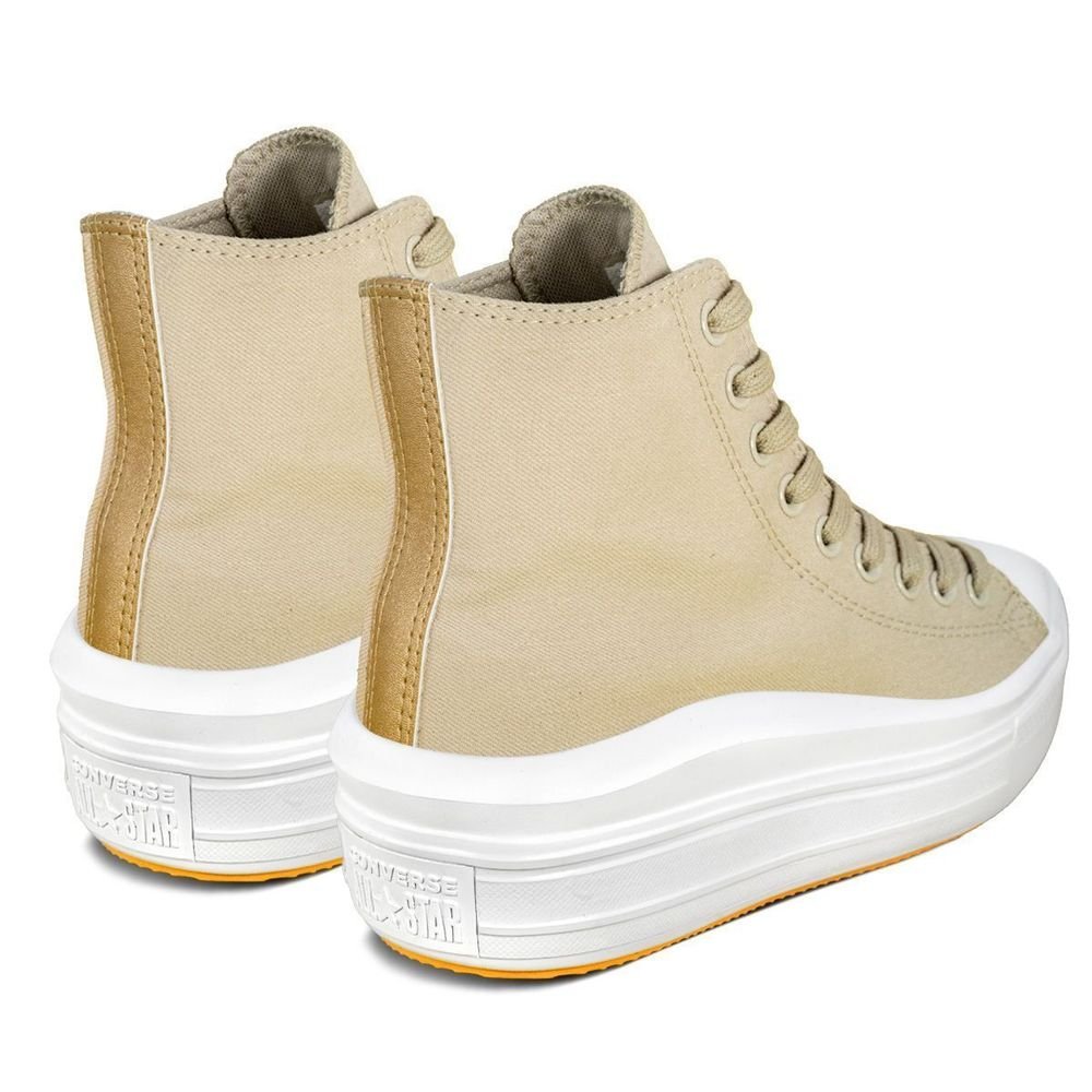 Tênis Converse Lona Unissex CA Chuck Taylor All Star Move | Nude Bege Bege 4