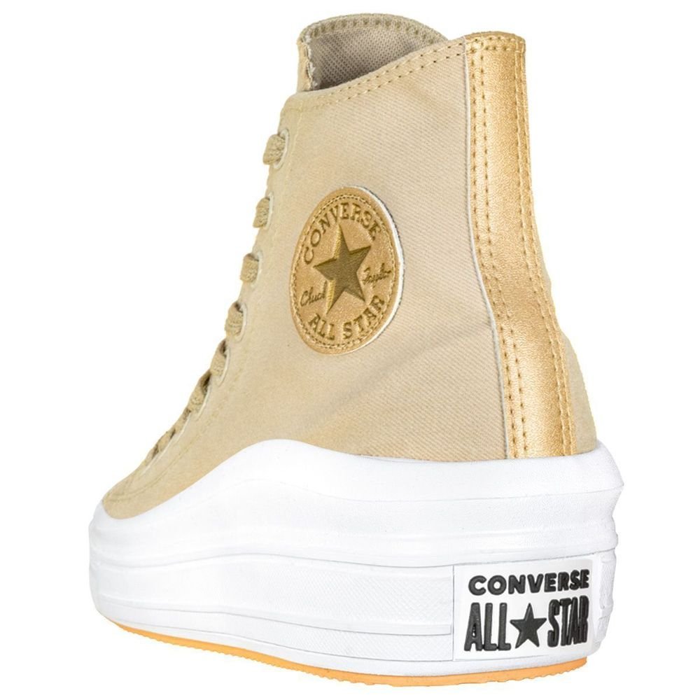Tênis Converse Lona Unissex CA Chuck Taylor All Star Move | Nude Bege Bege 8