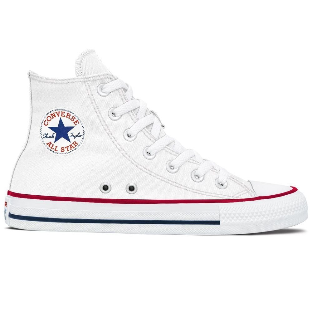 Tênis Converse Lona Unissex Cano Alto Chuck Taylor All Star | Branco