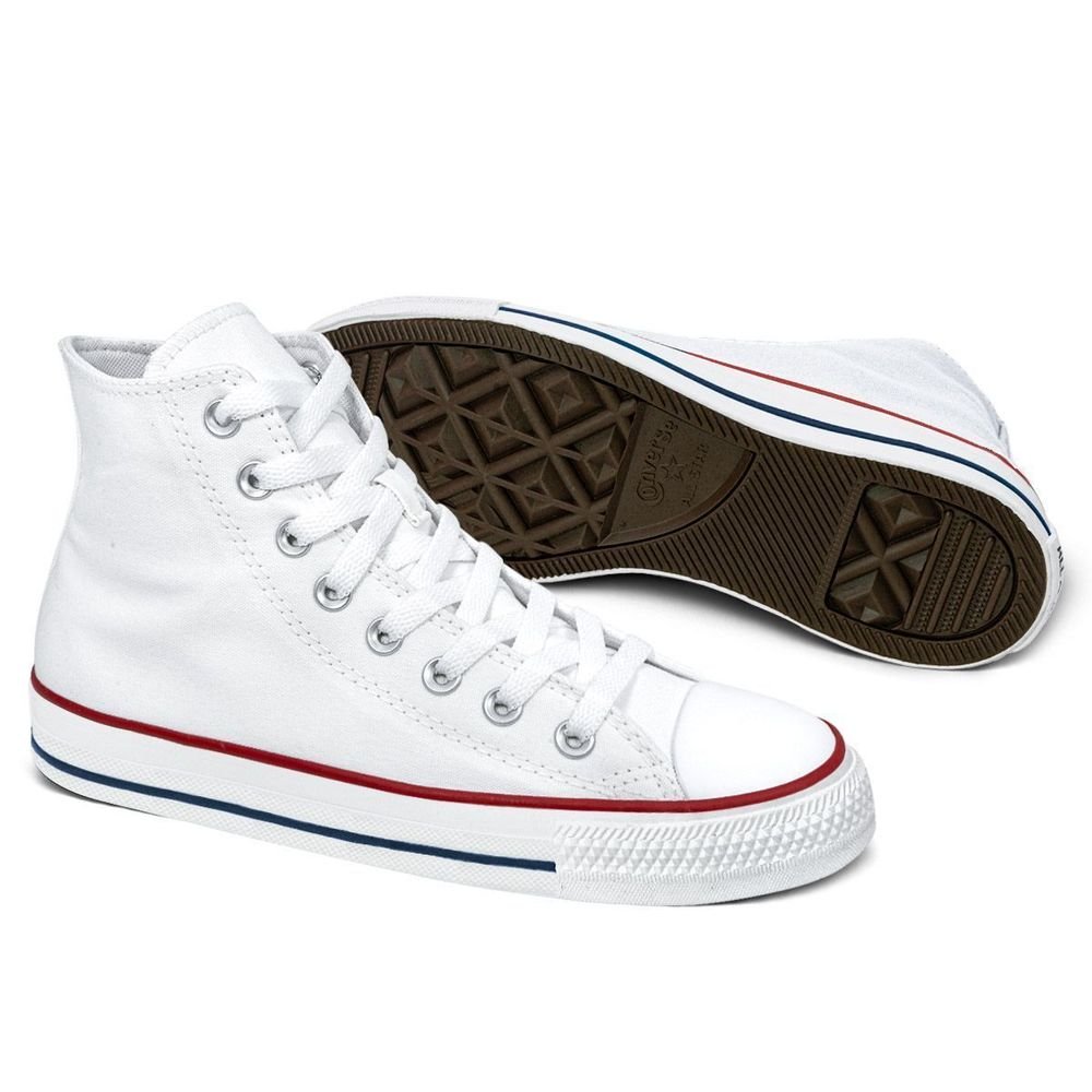 Tênis Converse Lona Unissex Cano Alto Chuck Taylor All Star | Branco Branco 2