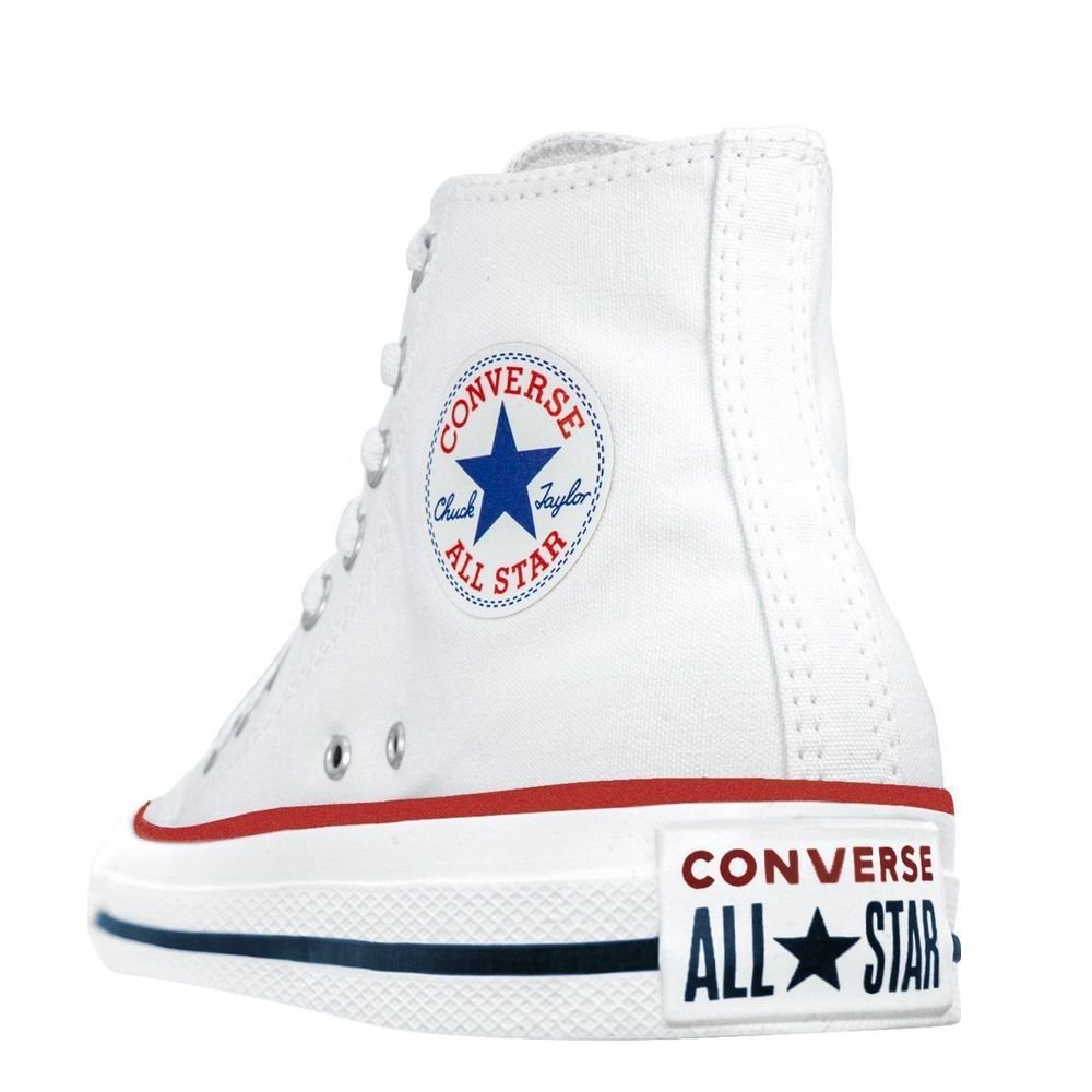 Tênis Converse Lona Unissex Cano Alto Chuck Taylor All Star | Branco Branco 7