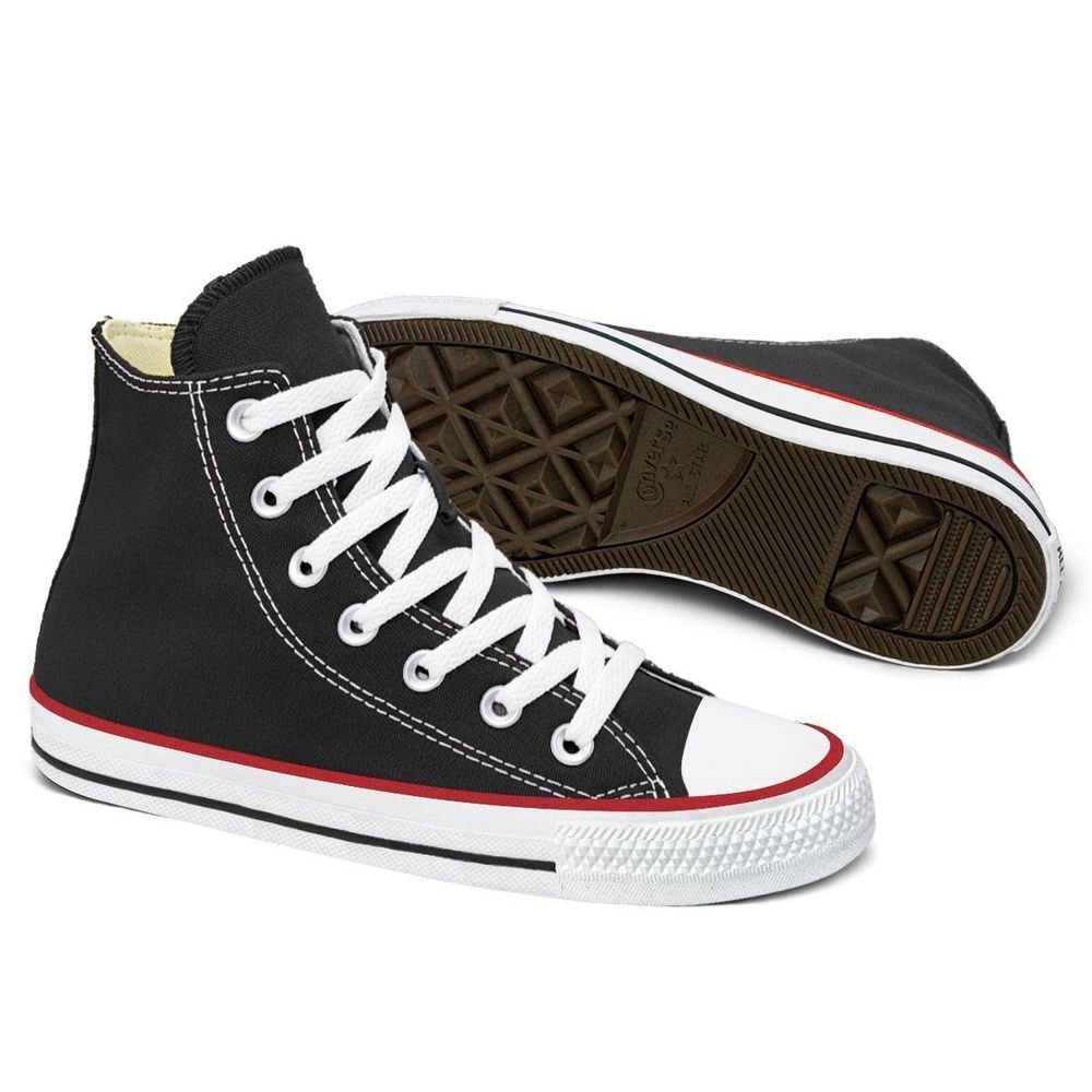 Tênis Converse Lona Unissex Cano Alto Chuck Taylor All Star | Preto Preto 2