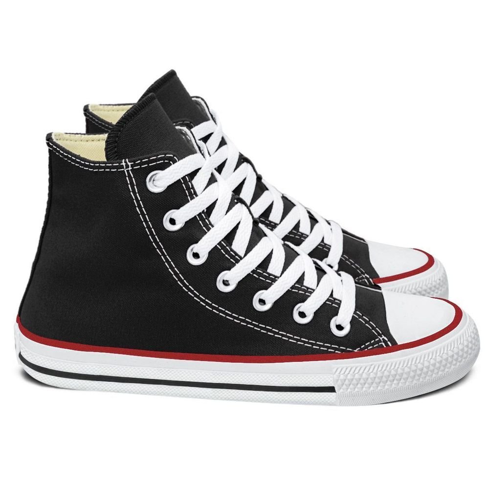 Tênis Converse Lona Unissex Cano Alto Chuck Taylor All Star | Preto Preto 3