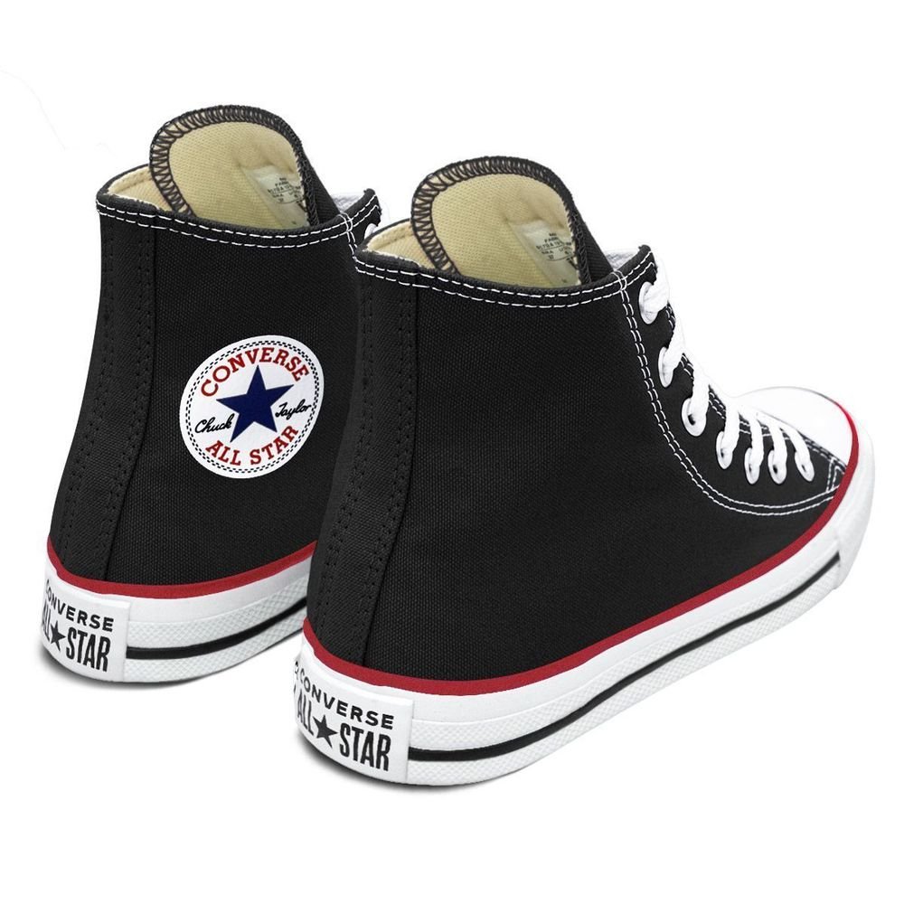 Tênis Converse Lona Unissex Cano Alto Chuck Taylor All Star | Preto Preto 4