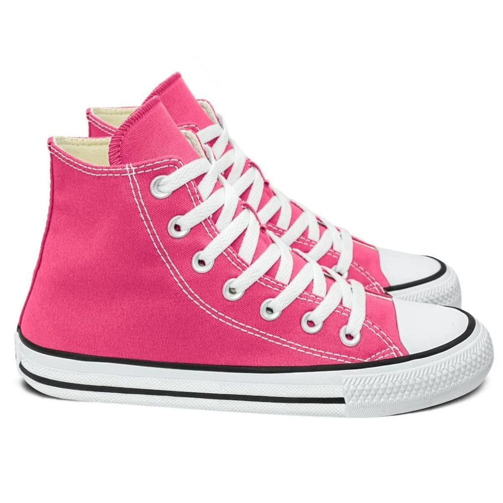 Tênis Converse Lona Unissex Cano Alto Chuck Taylor All Star | Rosa Rosa 3