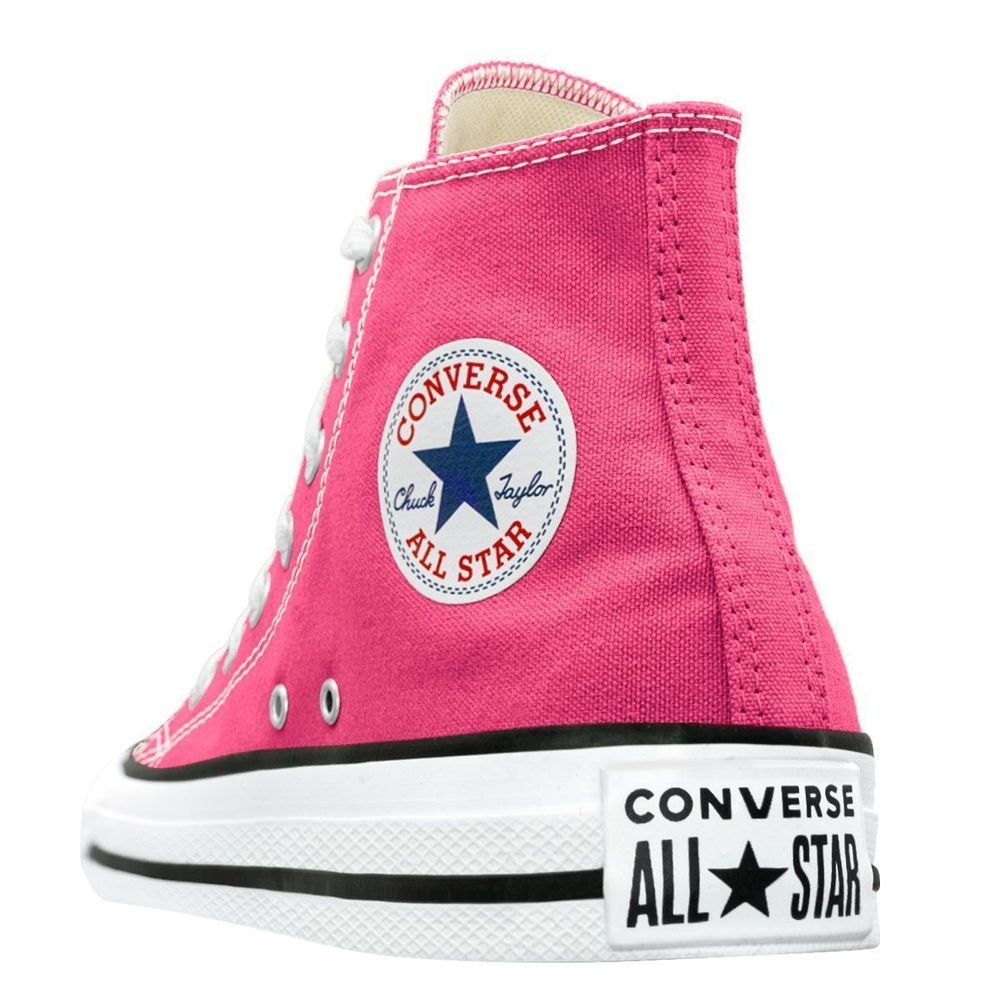 Tênis Converse Lona Unissex Cano Alto Chuck Taylor All Star | Rosa Rosa 8