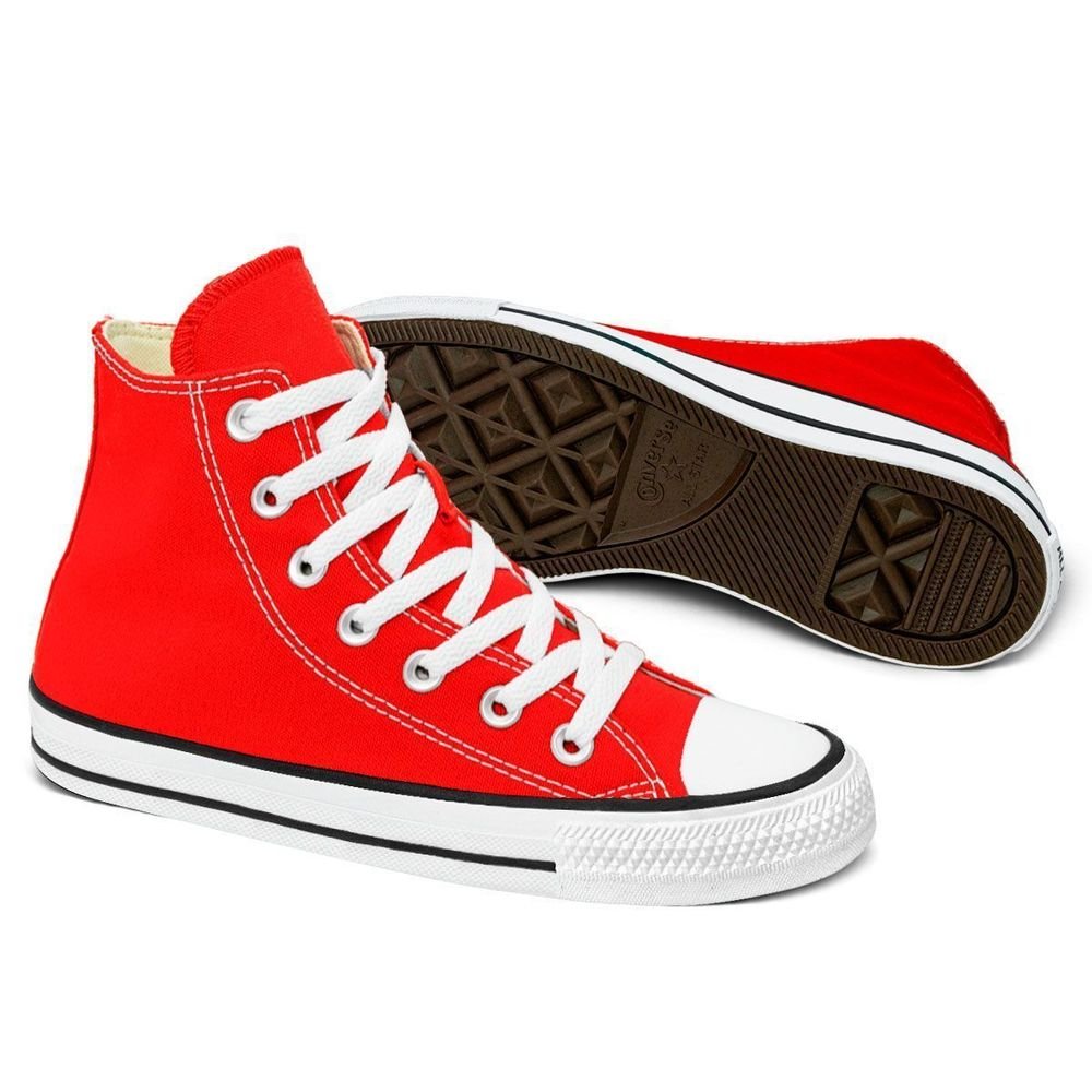 Tênis Converse Lona Unissex Cano Alto Chuck Taylor All Star | Vermelho Vermelho 2