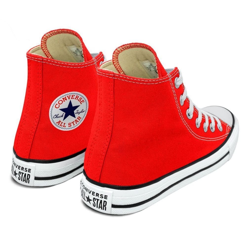 Tênis Converse Lona Unissex Cano Alto Chuck Taylor All Star | Vermelho Vermelho 4