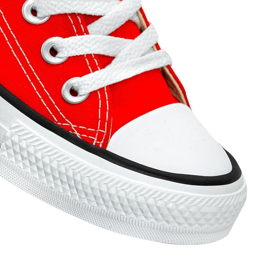 Tênis Converse Lona Unissex Cano Alto Chuck Taylor All Star | Vermelho Vermelho 7