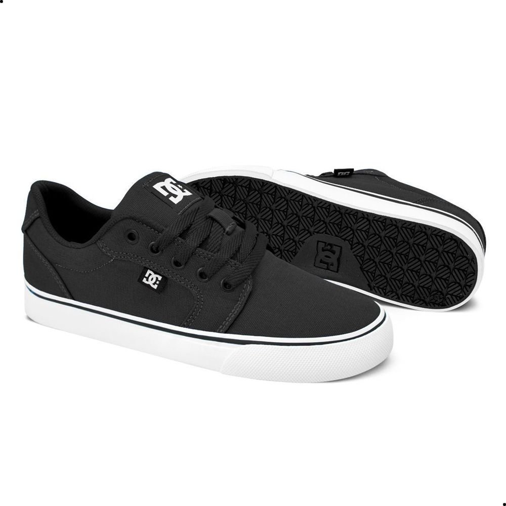 Tênis DC Shoes Anvil LA TX Unissex | Preto Branco Preto 2