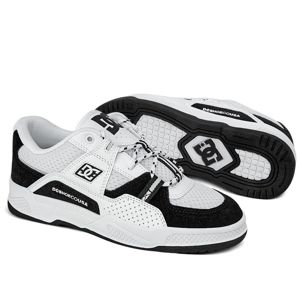 Tênis DC Shoes Construct IMP Unissex | Preto Branco Branco 2