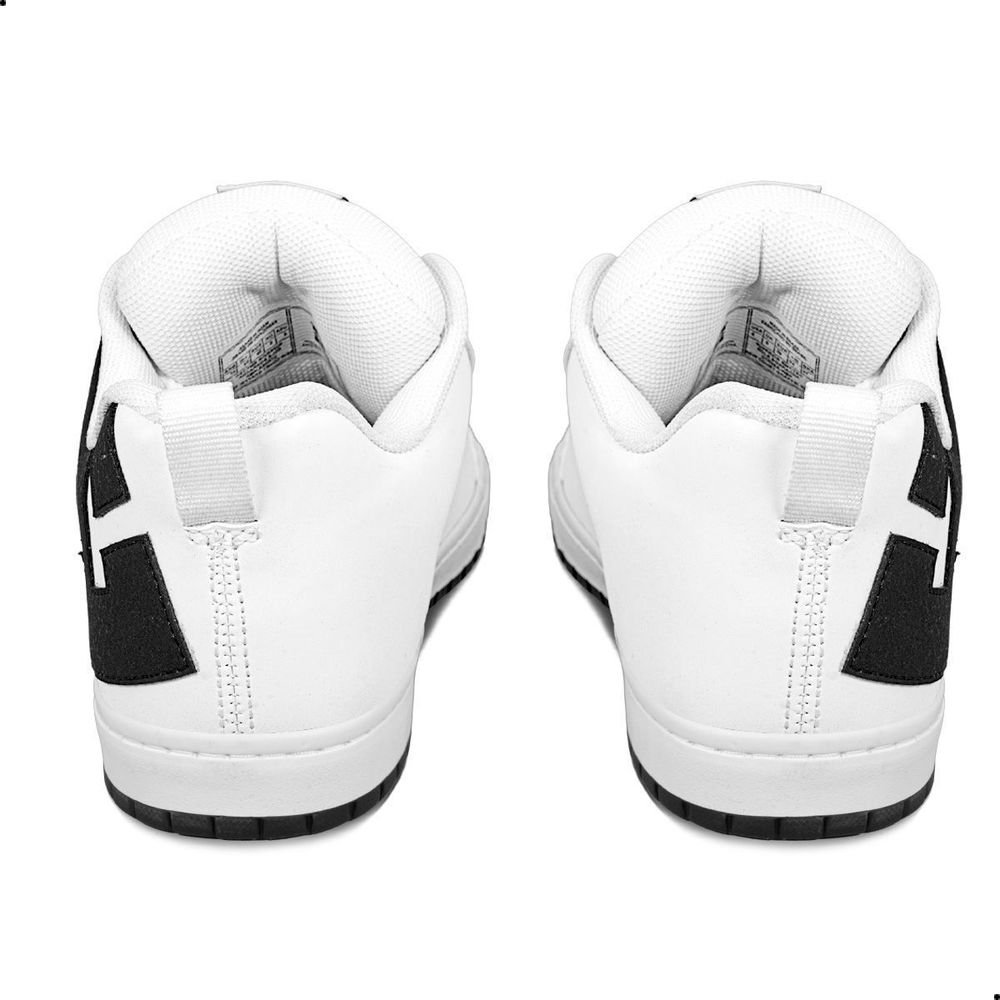 Tênis DC Shoes New Court Graffik SD Unissex | Branco Preto Branco 5