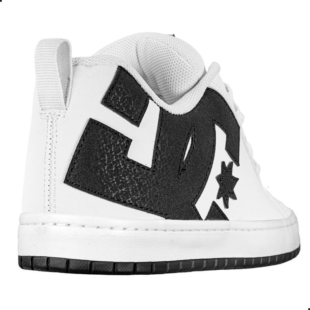 Tênis DC Shoes New Court Graffik SD Unissex | Branco Preto Branco 8