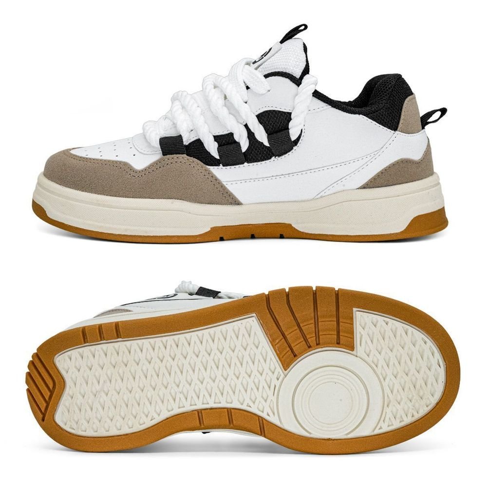 Tênis Ecko Memphis 708ECK Unissex | Branco Preto Aveia Branco 2