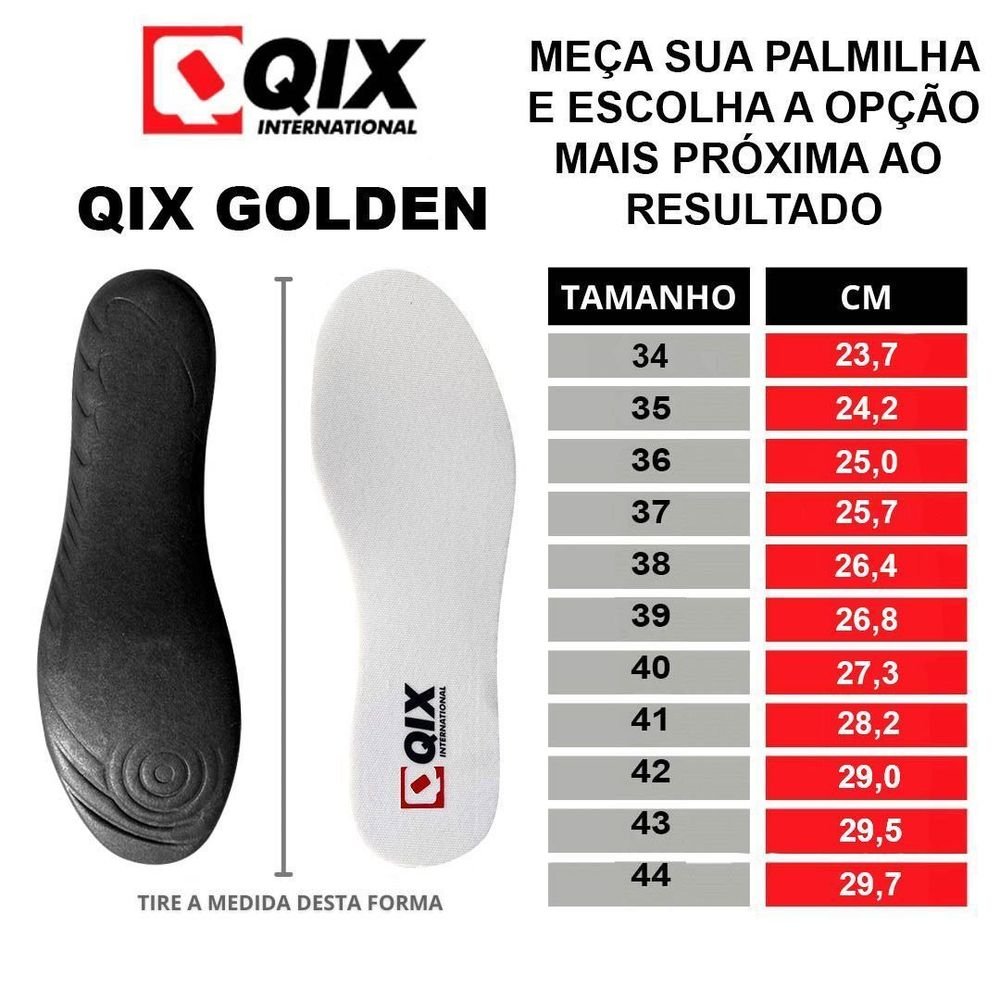 Tênis Qix Golden Unissex Sintético | Branco Branco 8
