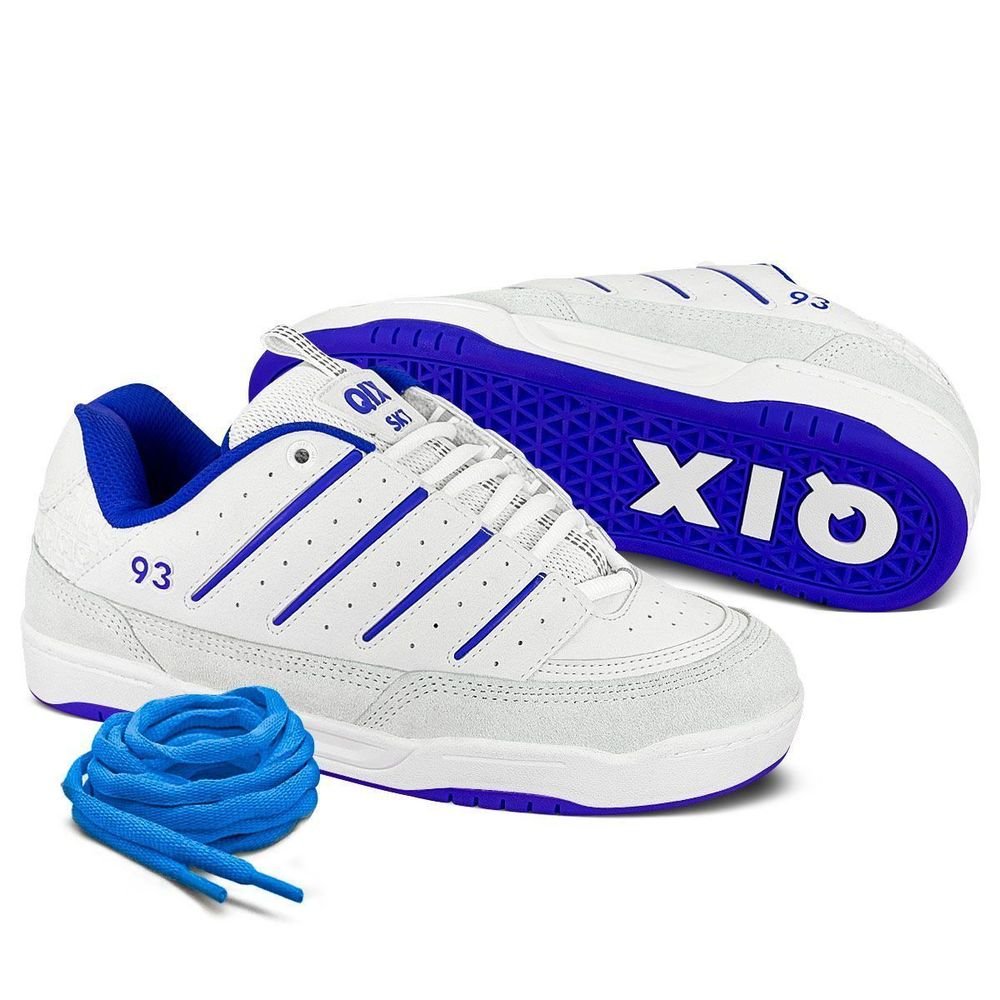 Tênis Qix Golden Unissex | Branco Azul Branco 2