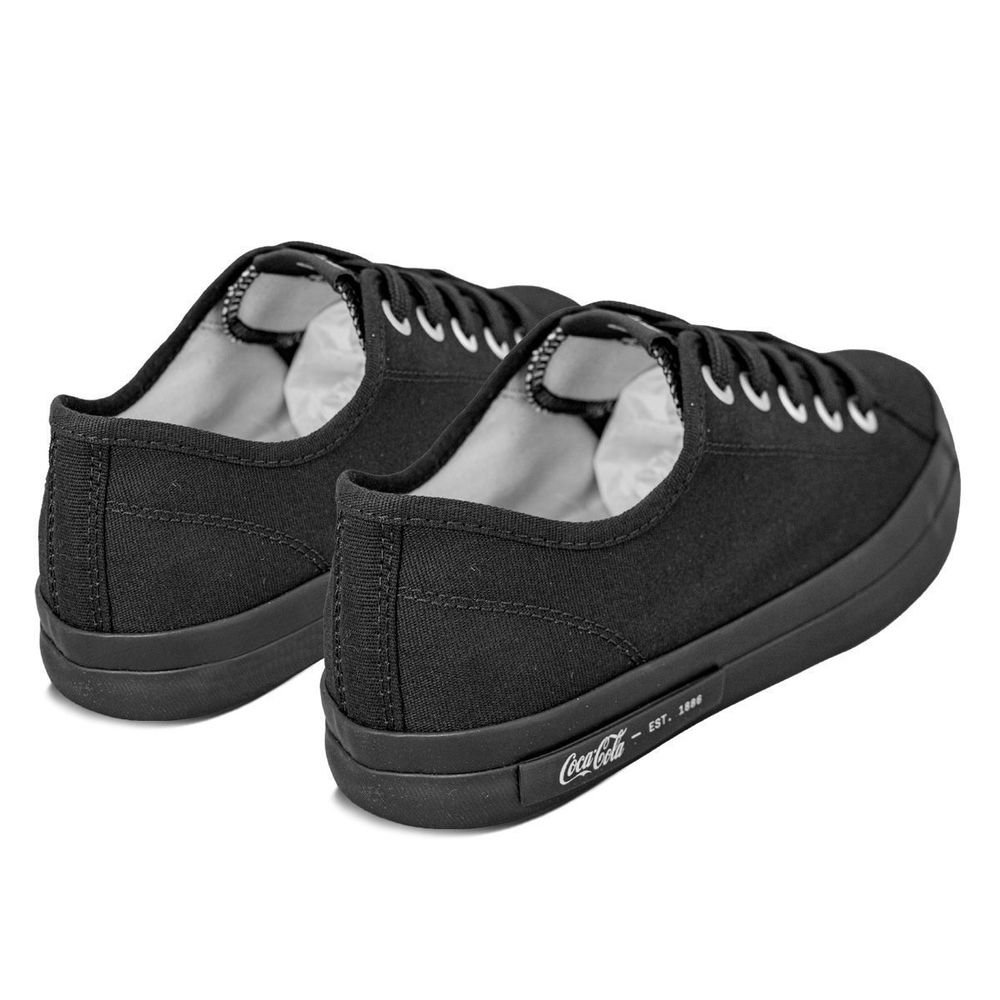 Tênis Coca Cola Plaza Canvas All Black Unissex | Preto Preto 4