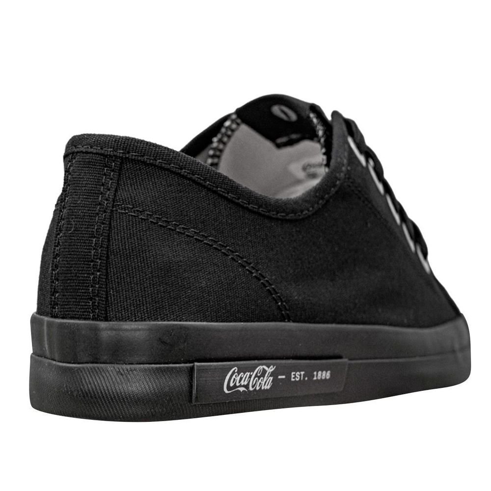 Tênis Coca Cola Plaza Canvas All Black Unissex | Preto Preto 8