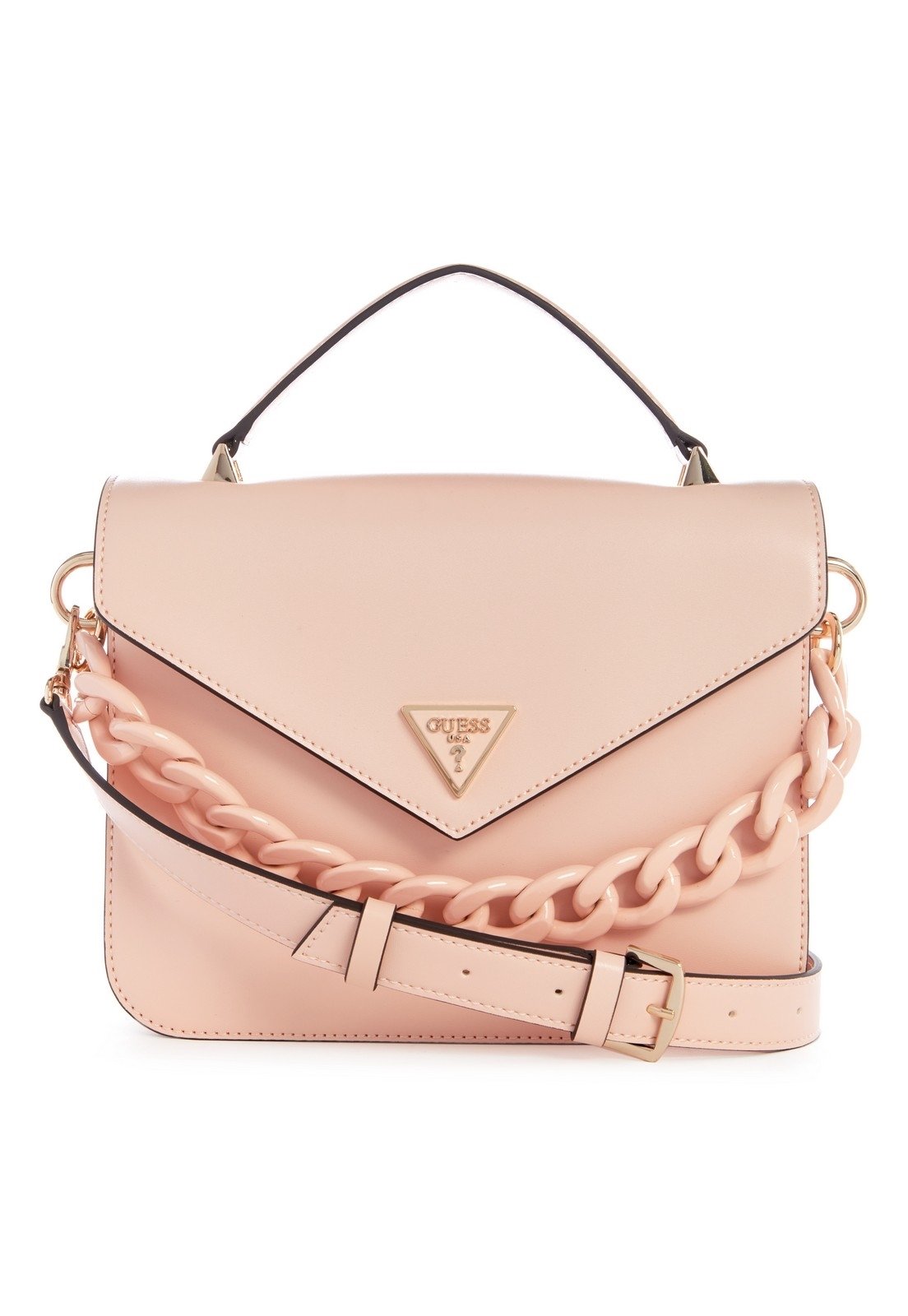 Bolsa Corina Top Handle Flap Guess Rosa